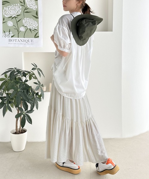 classicalelf（クラシカルエルフ）の「即、お洒落レディ。ドロストティアードスカート（スカート・レディース・ブラウン/ホワイト/ブラック・LARGE/X-LARGE/SMALL/MEDIUM）」の13枚目の写真