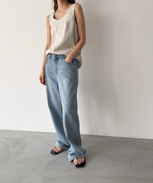 CANAL JEAN（キャナルジーン）の「RED CHOP WORKS リネン混タンク