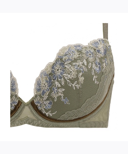 AMOSTYLE BY Triumph（アモスタイルバイトリンプ）の「チャーミングラマー ブラジャー ディアフローラル【B,C,Dカップ】AMST1434 WHU JX（ブラジャー・レディース・ピンク/モスグリーン/ブルー・B65/B70/B75/C65/C70/D65/D70/D75/D80/C75）」の15枚目の写真