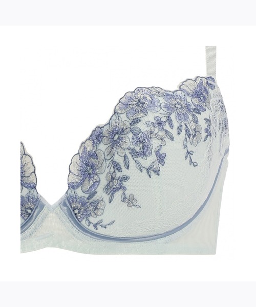 AMOSTYLE BY Triumph（アモスタイルバイトリンプ）の「チャーミングラマー ブラジャー ディアフローラル【B,C,Dカップ】AMST1434 WHU JX（ブラジャー・レディース・ピンク/モスグリーン/ブルー・B65/B70/B75/C65/C70/D65/D70/D75/D80/C75）」の11枚目の写真