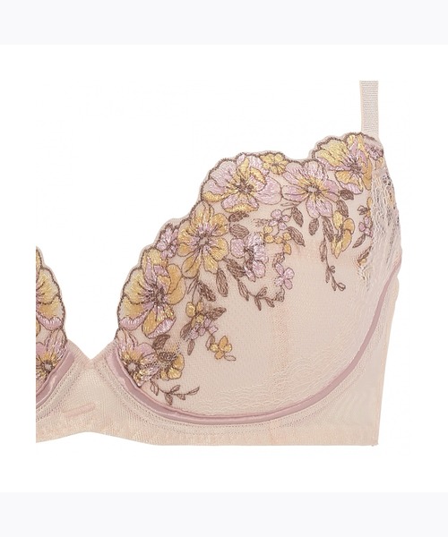 AMOSTYLE BY Triumph（アモスタイルバイトリンプ）の「チャーミングラマー ブラジャー ディアフローラル【B,C,Dカップ】AMST1434 WHU JX（ブラジャー・レディース・ピンク/モスグリーン/ブルー・B65/B70/B75/C65/C70/D65/D70/D75/D80/C75）」の13枚目の写真