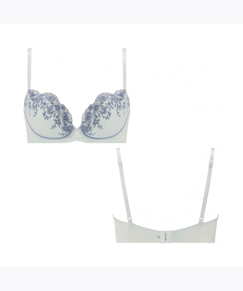 AMOSTYLE BY Triumph（アモスタイルバイトリンプ）の「チャーミングラマー ブラジャー ディアフローラル【B,C,Dカップ】AMST1434 WHU JX（ブラジャー・レディース・ピンク/モスグリーン/ブルー・B65/B70/B75/C65/C70/D65/D70/D75/D80/C75）」の4枚目の写真