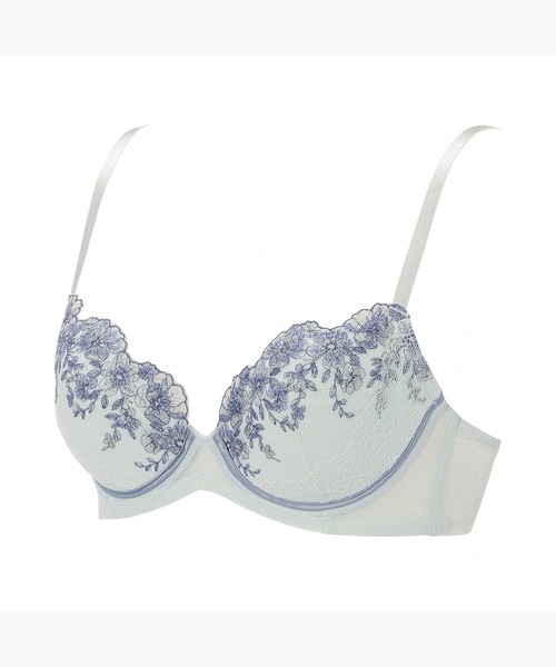 AMOSTYLE BY Triumph（アモスタイルバイトリンプ）の「チャーミングラマー ブラジャー ディアフローラル【B,C,Dカップ】AMST1434 WHU JX（ブラジャー・レディース・ピンク/モスグリーン/ブルー・B65/B70/B75/C65/C70/D65/D70/D75/D80/C75）」の6枚目の写真