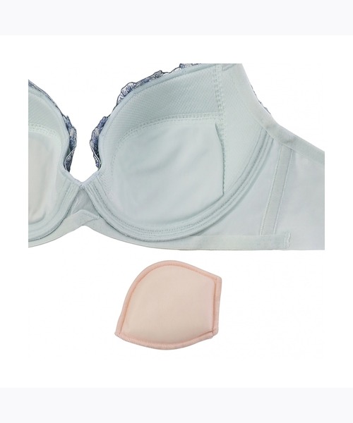 AMOSTYLE BY Triumph（アモスタイルバイトリンプ）の「チャーミングラマー ブラジャー ディアフローラル【B,C,Dカップ】AMST1434 WHU JX（ブラジャー・レディース・ピンク/モスグリーン/ブルー・B65/B70/B75/C65/C70/D65/D70/D75/D80/C75）」の9枚目の写真