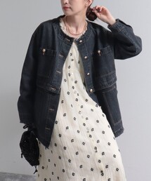 fredy emue | 2WAYノーカラーデニムブルゾン(デニムジャケット)