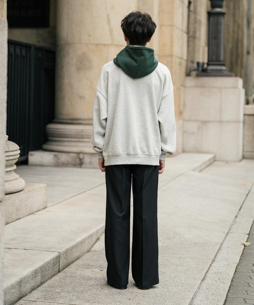 Rocky Monroe（ロッキーモンロー）の「オーバーサイズ 裏起毛クレリックプルオーバーパーカー（パーカー・メンズ・ネイビー/グリーン系その他/グレー系その他2/グリーン/ホワイト/ブラック/グレー系その他/ブラック系その他/グレー・M/L/XL）」の14枚目の写真