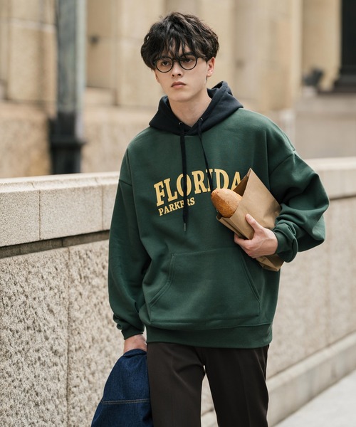 Rocky Monroe（ロッキーモンロー）の「オーバーサイズ 裏起毛クレリックプルオーバーパーカー（パーカー・メンズ・ネイビー/グリーン系その他/グレー系その他2/グリーン/ホワイト/ブラック/グレー系その他/ブラック系その他/グレー・M/L/XL）」の18枚目の写真