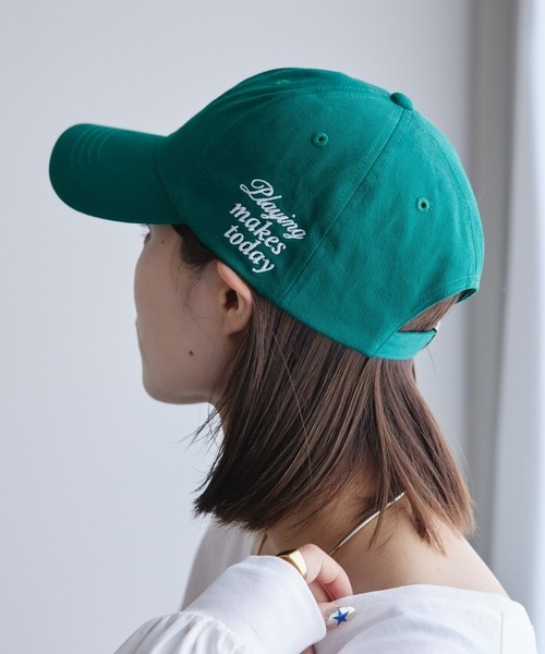 CIAOPANIC TYPY（チャオパニックティピー）の「サークル刺繍ロゴキャップ（キャップ・レディース・ネイビー/バーガンディー/グリーン/オフホワイト・ONE SIZE）」の2枚目の写真