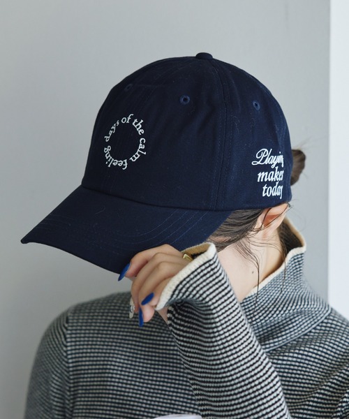 CIAOPANIC TYPY（チャオパニックティピー）の「サークル刺繍ロゴキャップ（キャップ・レディース・ネイビー/バーガンディー/グリーン/オフホワイト・ONE SIZE）」の9枚目の写真