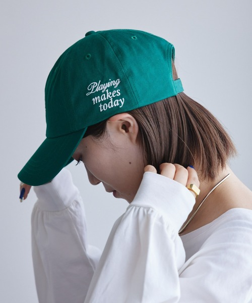 CIAOPANIC TYPY（チャオパニックティピー）の「サークル刺繍ロゴキャップ（キャップ・レディース・ネイビー/バーガンディー/グリーン/オフホワイト・ONE SIZE）」の8枚目の写真