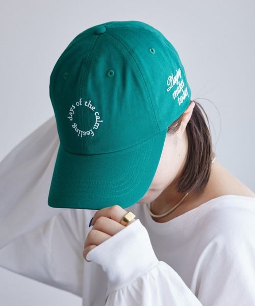 CIAOPANIC TYPY（チャオパニックティピー）の「サークル刺繍ロゴキャップ（キャップ・レディース・ネイビー/バーガンディー/グリーン/オフホワイト・ONE SIZE）」の7枚目の写真