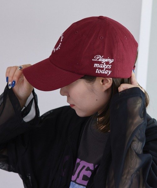 CIAOPANIC TYPY（チャオパニックティピー）の「サークル刺繍ロゴキャップ（キャップ・レディース・ネイビー/バーガンディー/グリーン/オフホワイト・ONE SIZE）」の12枚目の写真