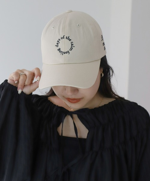 CIAOPANIC TYPY（チャオパニックティピー）の「サークル刺繍ロゴキャップ（キャップ・レディース・ネイビー/バーガンディー/グリーン/オフホワイト・ONE SIZE）」の5枚目の写真