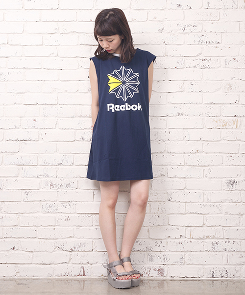 Reebok（リーボック）の「【Reebok×Kastane】Reebokコラボワンピース（ワンピース・レディース・ネイビー/ホワイト・FREE）」の2枚目の写真
