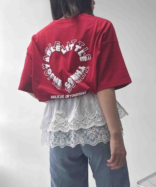 AS KNOW AS plus(アズノゥアズプラス)の「☆ハートモチーフアソートTシャツ(Tシャツ/カットソー・レディース・ブルー系/オフホワイト/オートミール/ホワイト系/チャコールグレー/アイボリー系/ホワイト系その他/グレー系その他/ホワイト系1/アイボリー系1/レッド系2/ホワイト系その他2/アイボリー系2/グレー系その他2・FREE)」の14枚目の写真