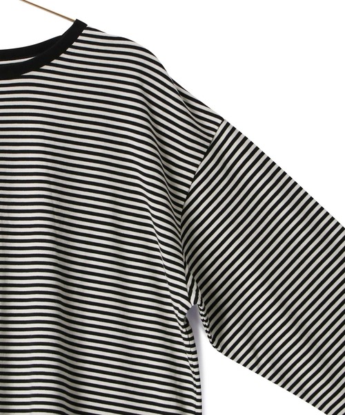 ROPE' PICNIC（ロペピクニック）の「BIGボーダーカットトップス/リンクコーデ（Tシャツ/カットソー・レディース・レッド系その他/ブラック系その他・38）」の6枚目の写真