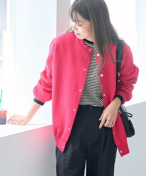 ROPE' PICNIC（ロペピクニック）の「BIGボーダーカットトップス/リンクコーデ（Tシャツ/カットソー・レディース・レッド系その他/ブラック系その他・38）」の15枚目の写真