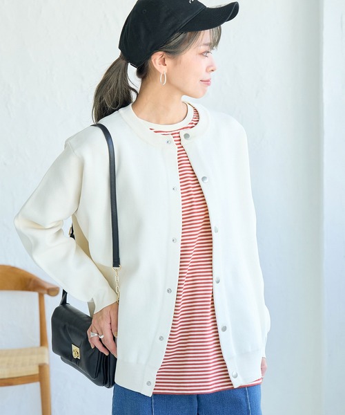 ROPE' PICNIC（ロペピクニック）の「BIGボーダーカットトップス/リンクコーデ（Tシャツ/カットソー・レディース・レッド系その他/ブラック系その他・38）」の21枚目の写真