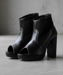 LibertyDoll/10cmヒール メッシュショートブーツサンダル(9112)