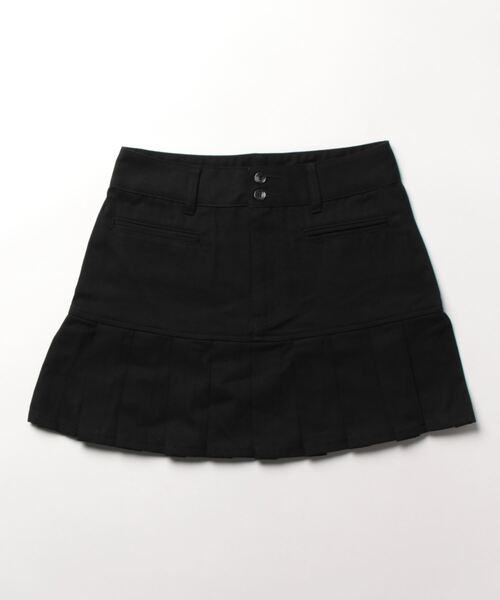 X-girl(エックスガール)の「【X-girl /エックスガール】PLEATED MINI SKIRT(スカート・レディース・ブラック/ベージュ/インディゴブルー・M/S)」の2枚目の写真