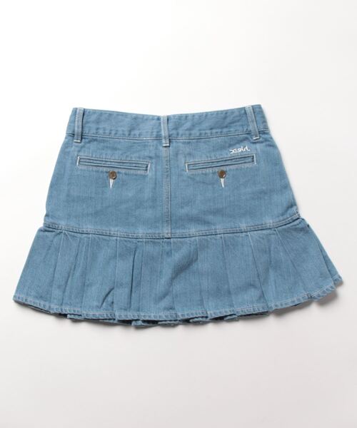 X-girl(エックスガール)の「【X-girl /エックスガール】PLEATED MINI SKIRT(スカート・レディース・ブラック/ベージュ/インディゴブルー・M/S)」の4枚目の写真