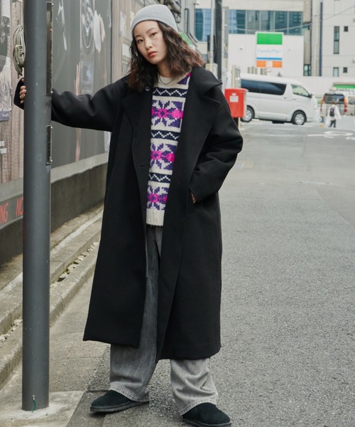 Auntie Rosa Holiday(アンティローザホリデー)の「ジャガードオーバーサイズニット(ニット/セーター・レディース・パープル/アイボリー・FREE)」の5枚目の写真