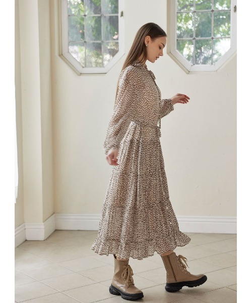 COEL（コエル）の「ハート柄プリーツワンピース（ワンピース）」 - WEAR