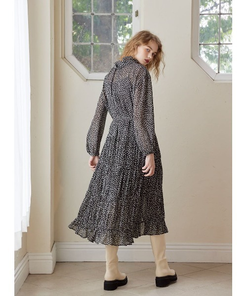 COEL（コエル）の「ハート柄プリーツワンピース（ワンピース）」 - WEAR