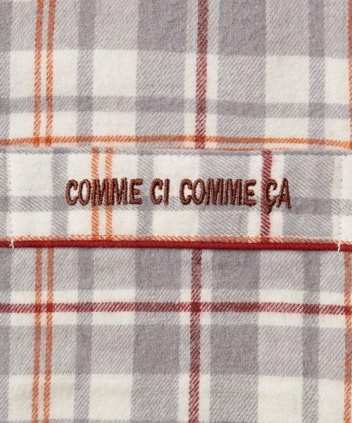 COMME CI COMME CA（コムシコムサ）の「COMME CI COMME CA/コムシコムサ　ルームウェア　長袖長パンツ　綿100%　ビエラ（ルームウェア/パジャマ・メンズ・グレー/ネイビー・MEDIUM/X-LARGE/LARGE）」の9枚目の写真