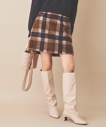 31 Sons de mode | シャギーチェックミニスカート(スカート)