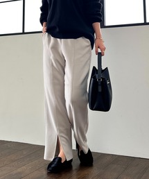 un dix cors | ドビー織裏毛スリットパンツ(スラックス)