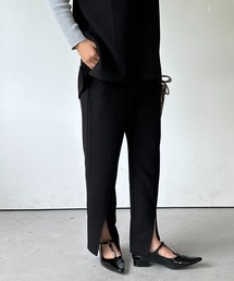 un dix cors | ドビー織裏毛スリットパンツ(スラックス)