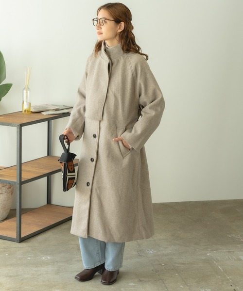 Ao2 Coat AO2(アオズ)の「Stand Collar Long Coat / スタンドカラーロングコート(ステンカラーコート)」 - WEAR