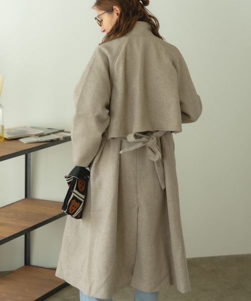 Open Collar Long Coat SRS0414