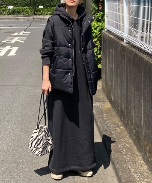 notch.(ノッチ)の「【 notch. by KR 】パデッドベスト(ダウンベスト・レディース・ネイビー/ブラック/オフホワイト・M)」の6枚目の写真