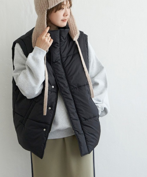 notch.(ノッチ)の「【 notch. by KR 】パデッドベスト(ダウンベスト・レディース・ネイビー/ブラック/オフホワイト・M)」の22枚目の写真