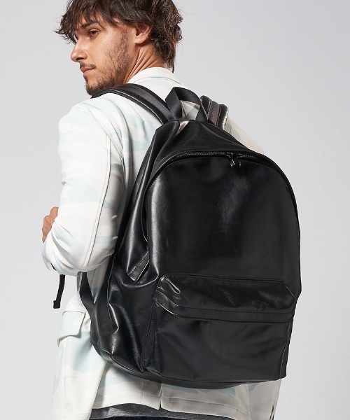 wjk（ダヴルジェイケイ）の「mko11536- leather back pack バックパック（バックパック/リュック・メンズ・ブラック・FREE）」の4枚目の写真