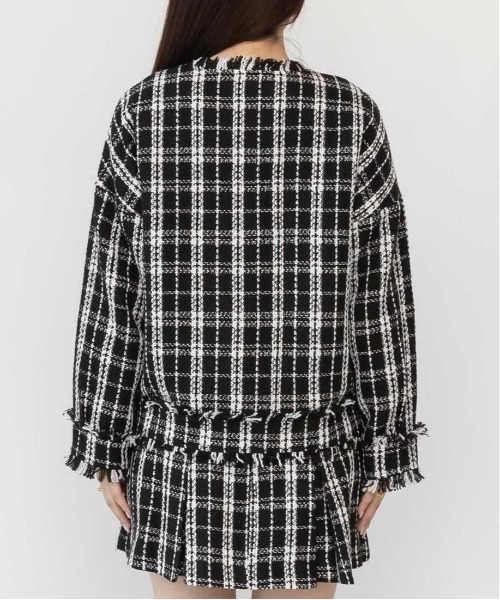 RANDA（ランダ）の「ツイードパールディティールジャケット（ノーカラージャケット・レディース・ブラック/ベージュ・1/0）」の20枚目の写真