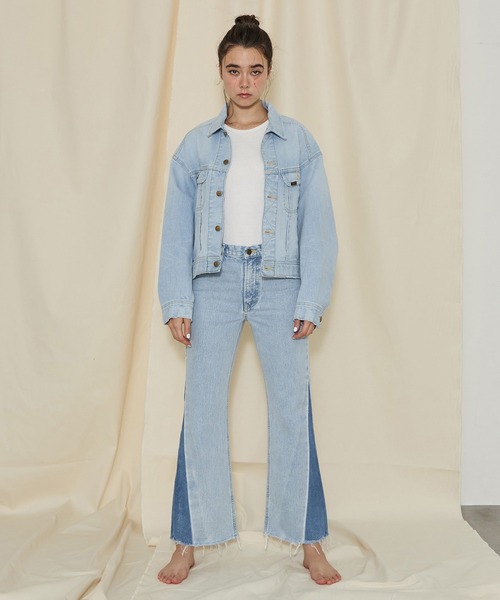 Lee（リー）の「Lee/リー デニムジャケット ライダース ジージャン【STANDARD WARDROBE】【定番カラー】（デニムジャケット・レディース・ブルー/インディゴブルー/ライトインディゴブルー/ホワイト・SMALL/MEDIUM）」の4枚目の写真