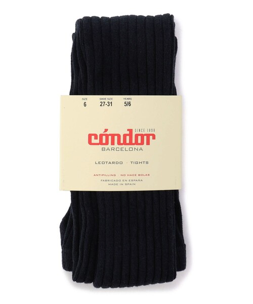 SHIPS(シップス)の「condor:100~130cm / ワイドリブ ベーシック タイツ(タイツ/ストッキング・キッズ・ダークブラウン/ネイビー/オフホワイト/グレー/ピンク系その他/オレンジ系その他/ダークラベンダー・130/100/120/110)」の1枚目の写真