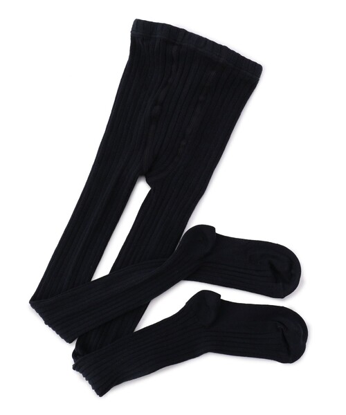 SHIPS(シップス)の「condor:100~130cm / ワイドリブ ベーシック タイツ(タイツ/ストッキング・キッズ・ダークブラウン/ネイビー/オフホワイト/グレー/ピンク系その他/オレンジ系その他/ダークラベンダー・130/100/120/110)」の8枚目の写真