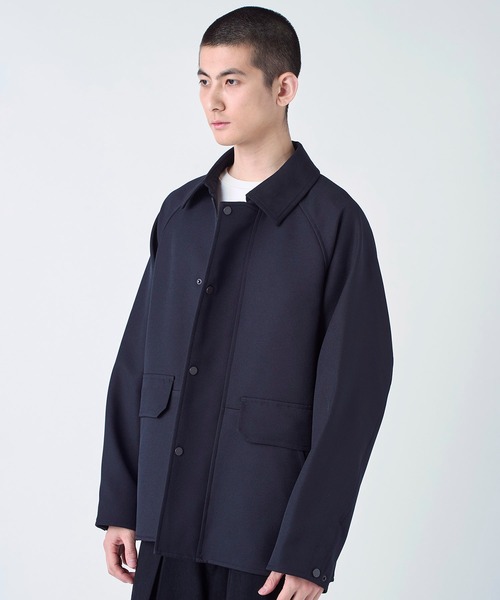 STUDIOUS（ステュディオス）の「【PUBLIC TOKYO/パブリックトウキョウ】オーバーハンティングブルゾン（カバーオール・メンズ・カーキ/ブラック/ライトブラウン・1/2/3）」の2枚目の写真