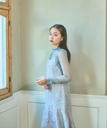 mysty woman | フェザーライクジャガードキャミワンピ　990594(ワンピース)