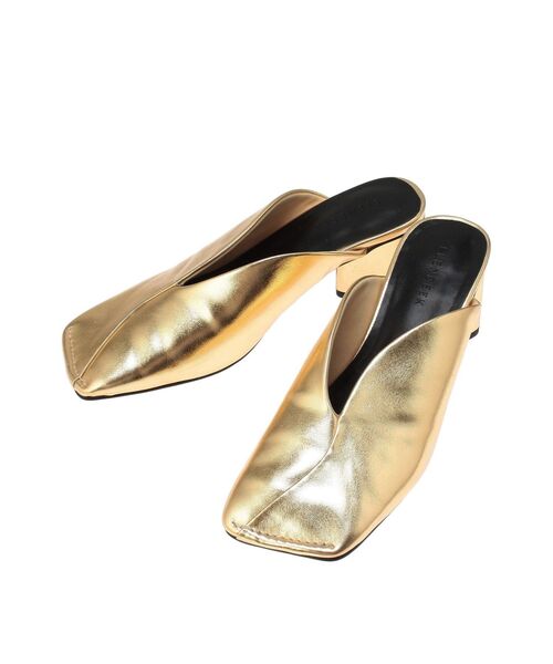 ELENDEEK(エレンディーク)の「ウェーブカッティングミュール(パンプス・レディース・ブラック/ゴールド/シルバー・38/37)」の8枚目の写真