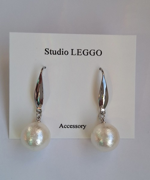 CERCA(チェルカ)の「Studio LEGGO/大ぶりコットンパールサージカルステンレスピアス(ピアス(両耳用)・レディース・A/B/C/D/F/H/E/G・FREE)」の3枚目の写真