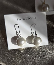 Studio LEGGO/大ぶりコットンパールサージカルステンレスピアス