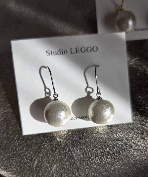 CERCA(チェルカ)の「Studio LEGGO/大ぶりコットンパールサージカルステンレスピアス(ピアス(両耳用)・レディース・A/B/C/D/F/H/E/G・FREE)」の5枚目の写真