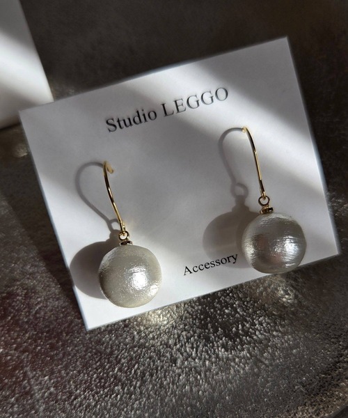 CERCA(チェルカ)の「Studio LEGGO/大ぶりコットンパールサージカルステンレスピアス(ピアス(両耳用)・レディース・A/B/C/D/F/H/E/G・FREE)」の6枚目の写真