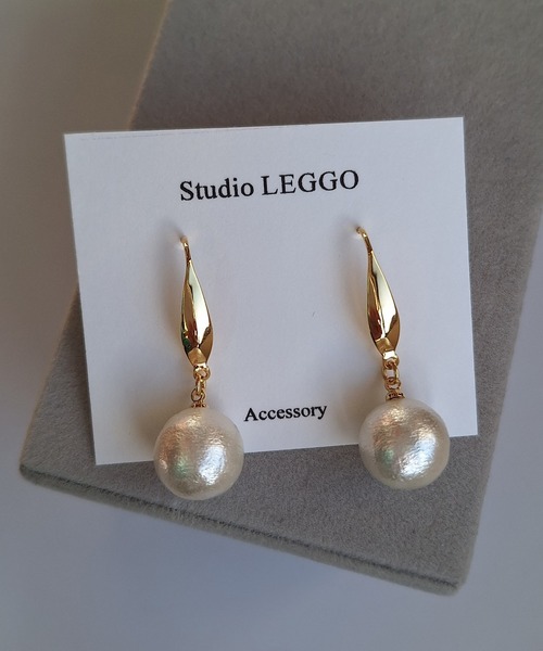 CERCA(チェルカ)の「Studio LEGGO/大ぶりコットンパールサージカルステンレスピアス(ピアス(両耳用)・レディース・A/B/C/D/F/H/E/G・FREE)」の13枚目の写真
