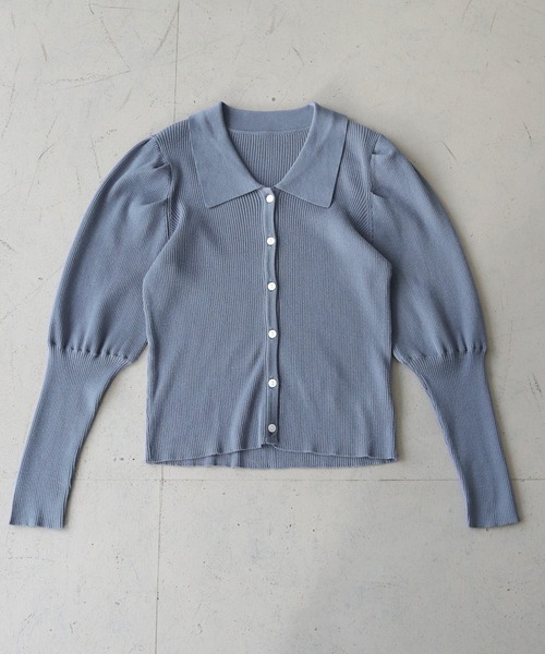 cheriella(シェリエラ)の「【cheriella】ポロリブニットカーデ POLO RIB KNIT CARDIGAN(ニット/セーター・レディース・アイボリー/ブラック/ライトブルー/チャコール・M)」の8枚目の写真